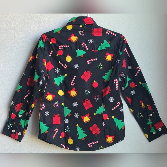 Opposuits- Boy's Christmas Tailored Fit LS Button Down Shirt, Sz 6 Years Old - Picture 2 of 9